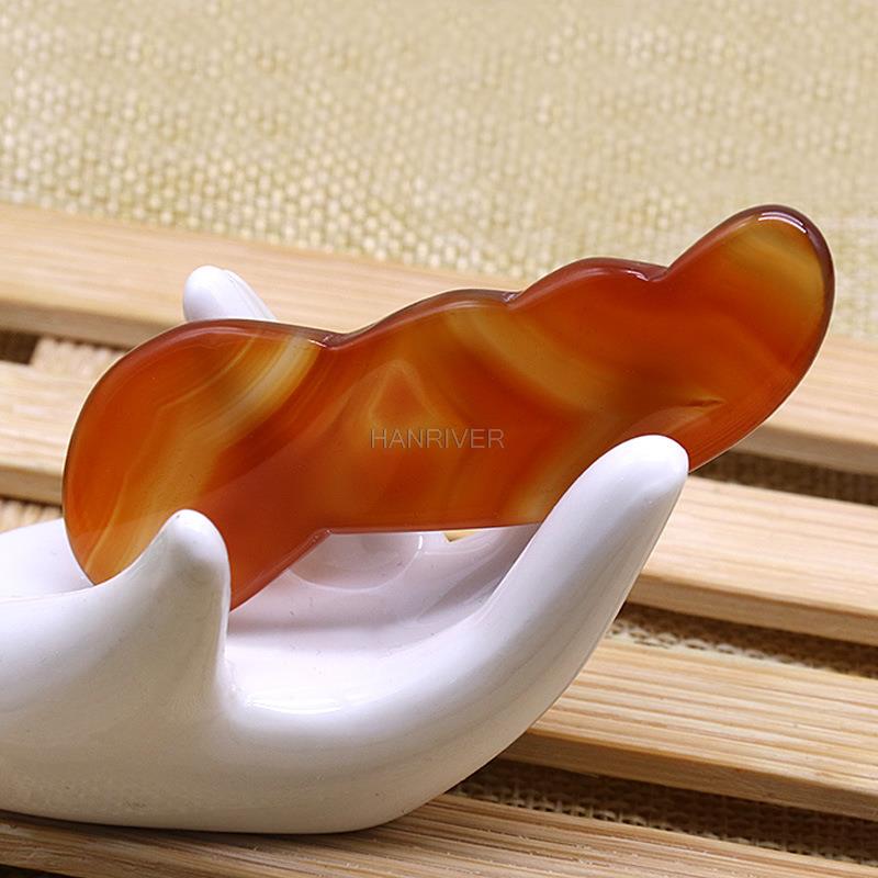 Gua Sha Tool Rose Quartz - الطبيعية روز كوارتز اليشم جواشا مجلس
