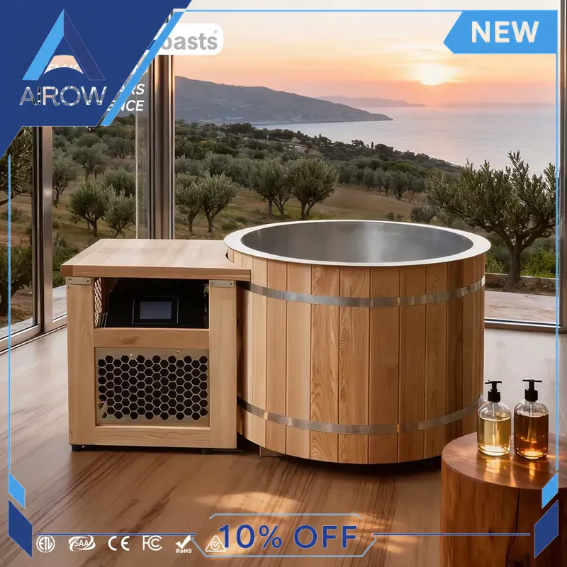 Spa Wellness Gym - حوض غطس بارد خشبي مع مبرد