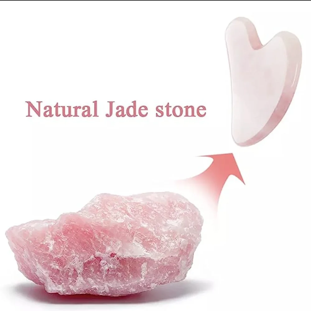 Gua Sha Tool Rose Quartz - أداة غوا شا من الكوارتز الوردي