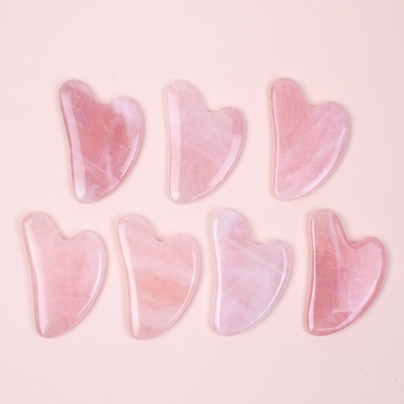 Gua Sha Tool Rose Quartz - أداة غوا شا من الكوارتز الوردي