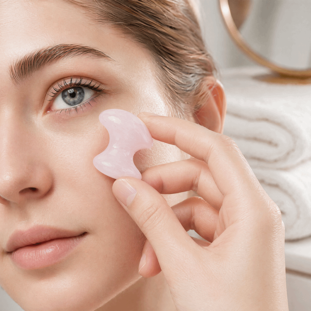 حجر تدليك من الكوارتز الوردي ا - مراجعة Gua Sha Tool Rose Quartz وسعره