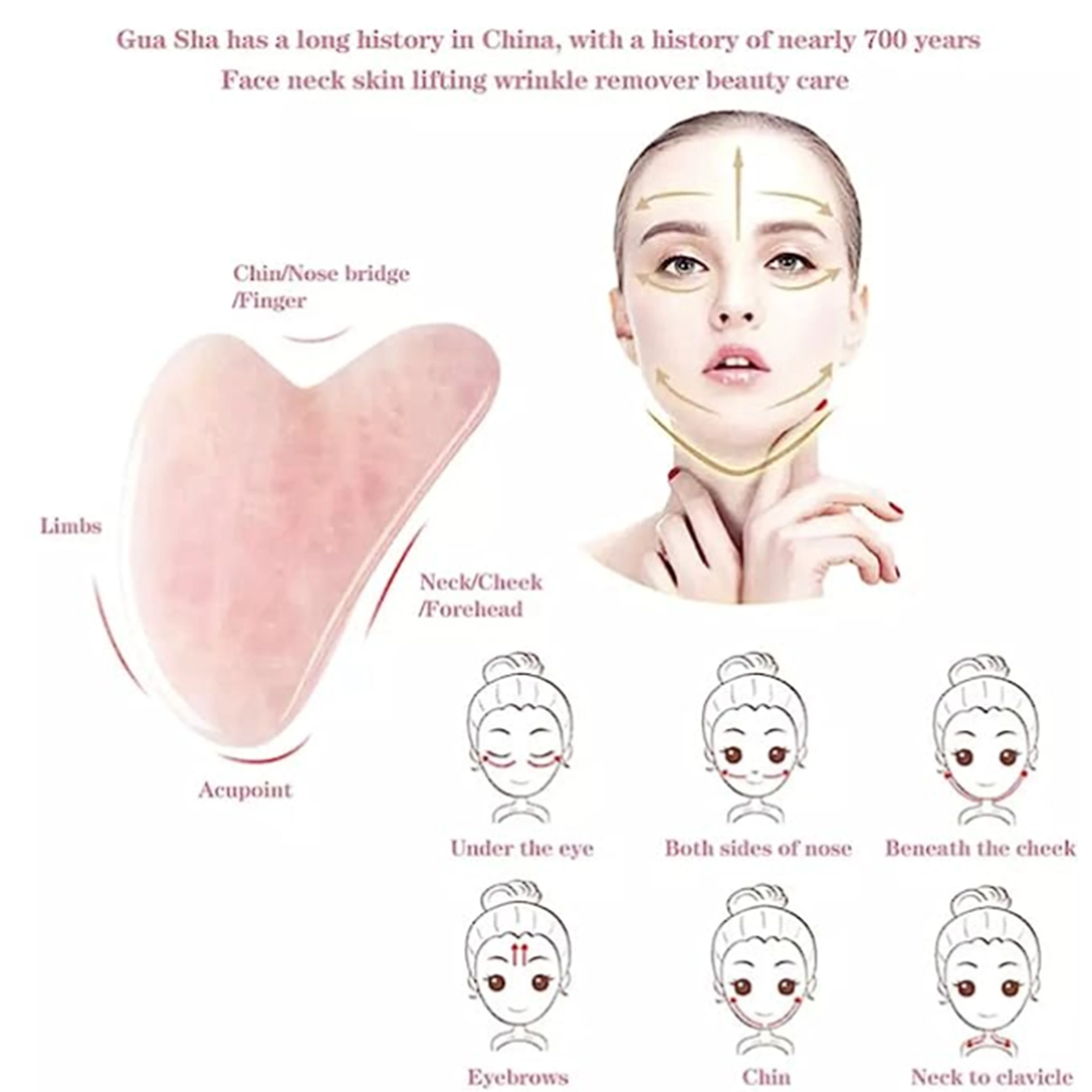 أداة غوا شا من الكوارتز الوردي - مراجعة Gua Sha Tool Rose Quartz وسعره