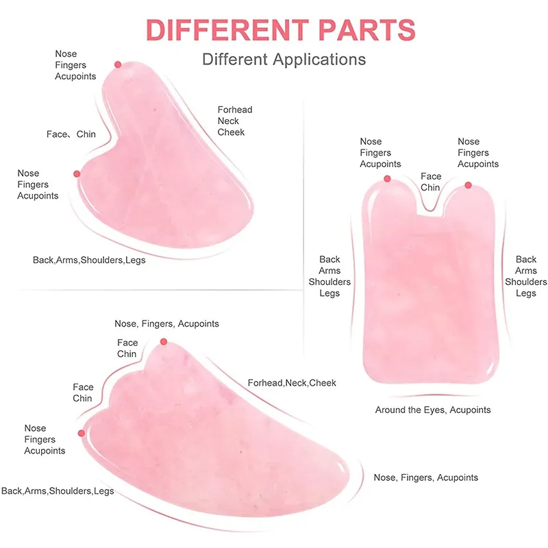 ارتفع الكوارتز غوا شا مجلس الط - مراجعة Gua Sha Tool Rose Quartz وسعره