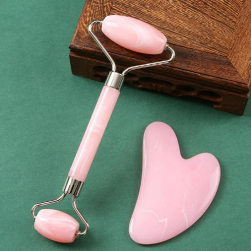جديد 2 قطعة غوا شا حجر الوجه م - مراجعة Gua Sha Tool Rose Quartz وسعره