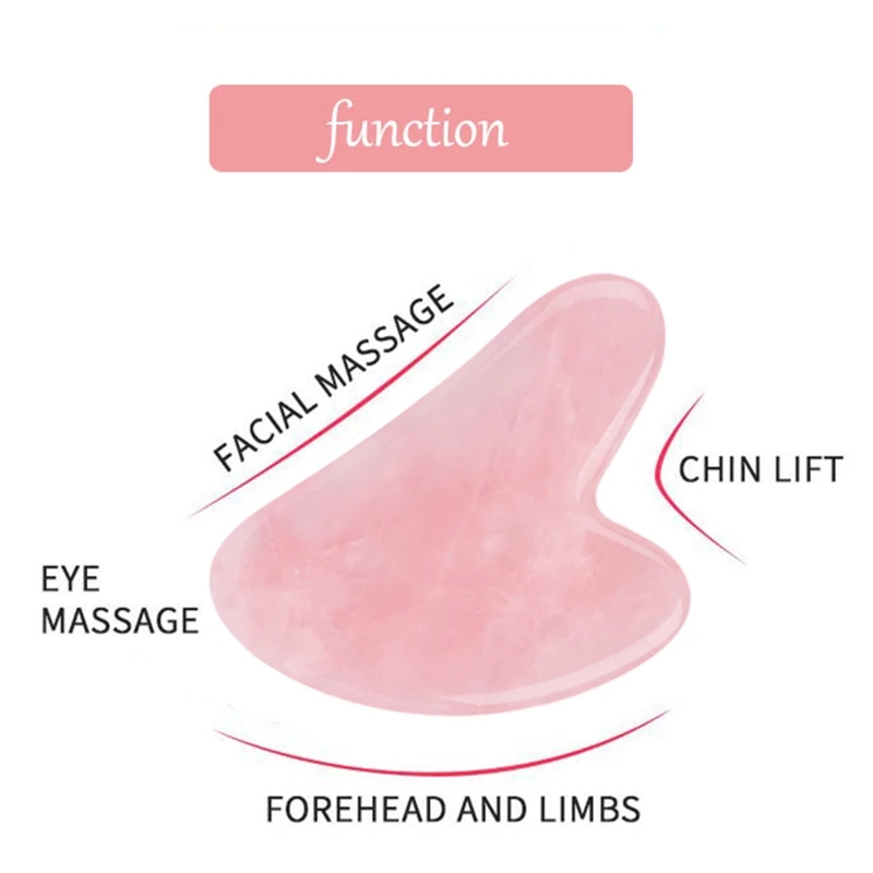الطبيعية اليشم غوا شا مجموعة ، - مراجعة Gua Sha Tool Rose Quartz وسعره