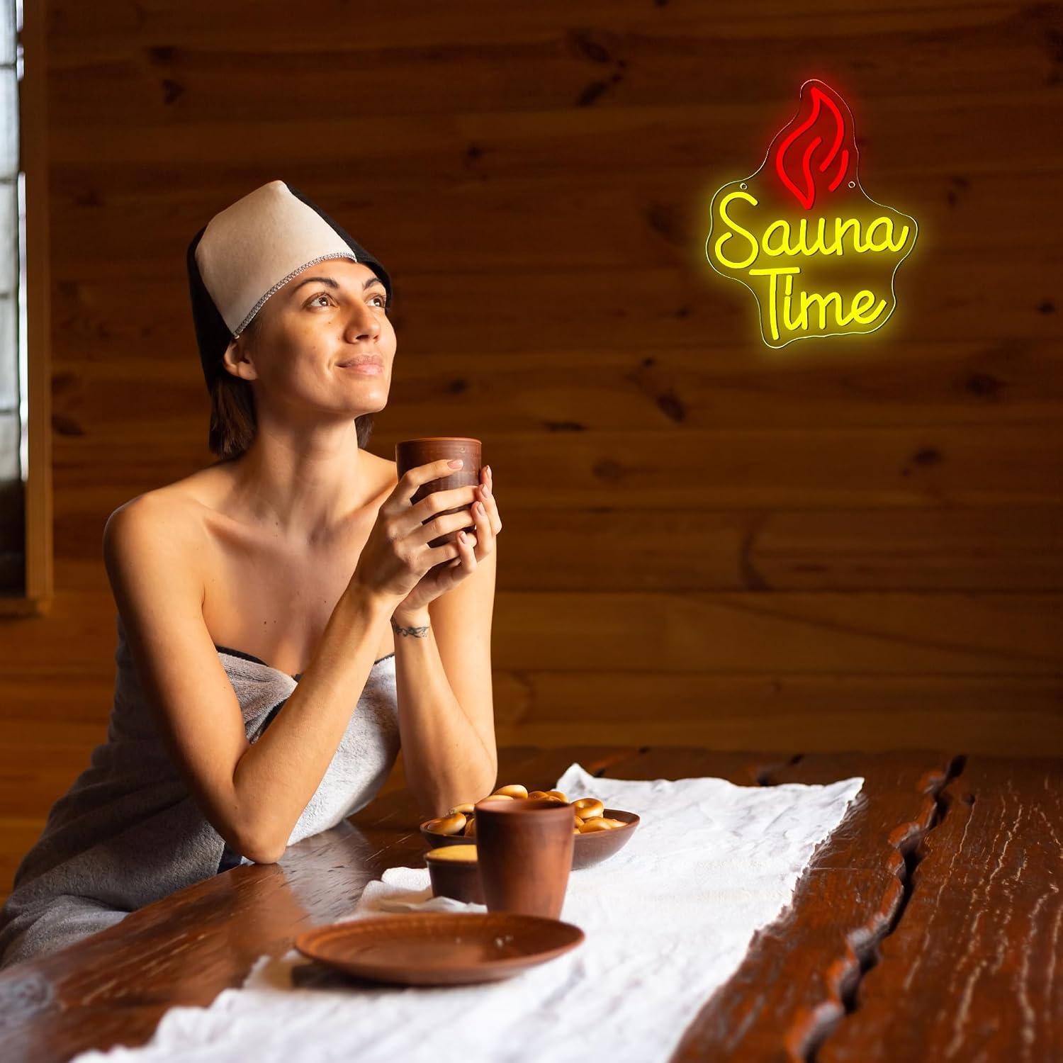 لافتة نيون لوقت الاسترخاء في ا - مراجعة Spa Wellness Gym وسعره