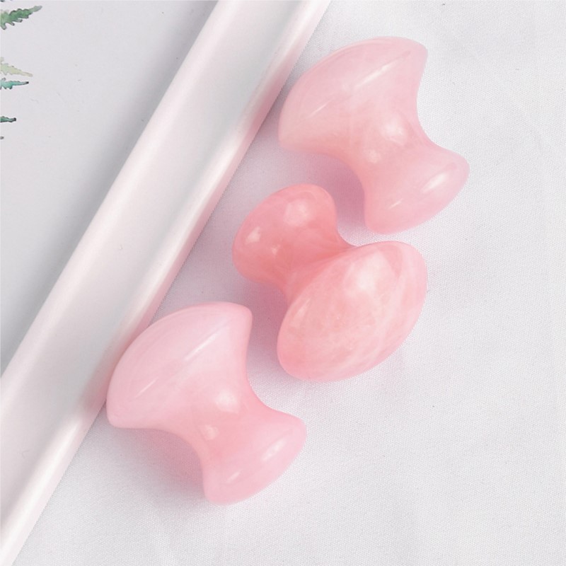 1 قطعة شكل الفطر جواشا تدليك ا - مراجعة Gua Sha Tool Rose Quartz وسعره